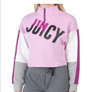 NWT Juicy Couture Half Zip Pullover Top Pink